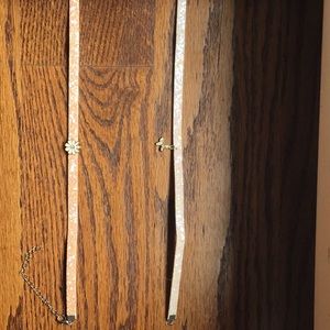 Two pack sparkle choker necklace with flower and butterfly